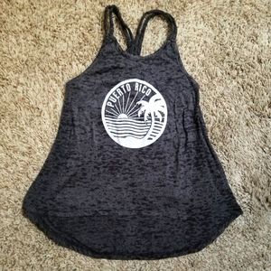 Heather gray surf tank top